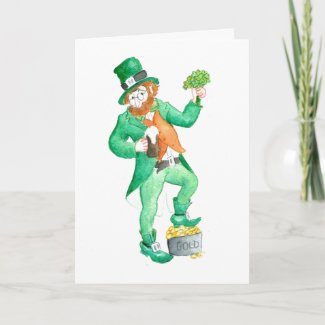 'Leprechaun' St Patrick's Day Greeting Card card
