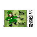 Leprechaun St. Patrick's Day Invitation Postage