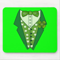 Leprechaun Vest Tshirt for St Patricks Day mousepads