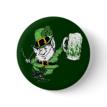 Leprechaun w Beer Button
