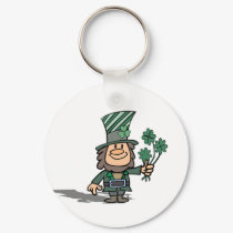 Leprechaun With Clovers keychains by Eholidayz Leprechaun With Clovers keychains