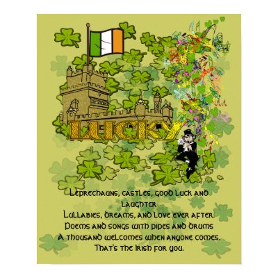 Leprechauns, Castles, Good Luck and Laughter Print by samack