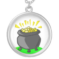 Leprechauns Pot O Gold Necklace