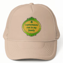 Leprechauns Run in My Family hats