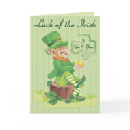 Leprechaun Greetings card