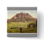 Lermoos, with the Zugspitze, Tyrol, Austro-Hungary buttons