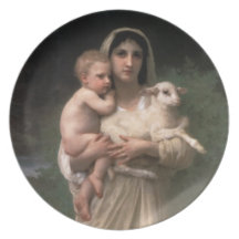 Les Agneaux fine art Dinner Plate