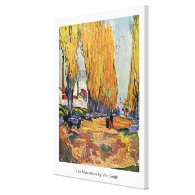 Les Alyscamps by Van Gogh. Autumn landscape Gallery Wrap Canvas