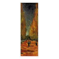 Les Alyscamps by Vincent van Gogh. Fall, autumn Business Card Template