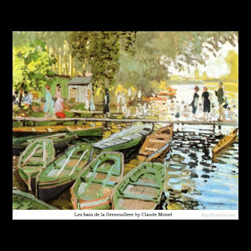 Les bain de la Grenouillere by Claude Monet Posters