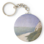 Les Bas Butin, Beach at Honfleur by Seurat Key Chains