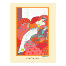 Les Coussins por Lepape Tarjetas Postales