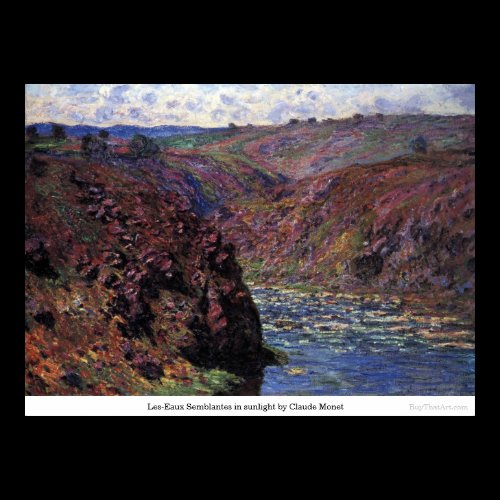 Les-Eaux Semblantes in sunlight by Claude Monet Poster