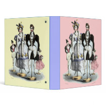 "Les Fashionables" Philipon Caricature Circa 1830 Vinyl Binder