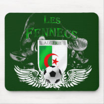 Les Fennecs Algeria flag Football mousepad by LesFennecs Les Fennecs Algeria flag Football mousepad