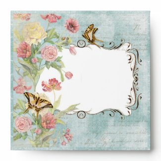 Les Fleur Pavoine - Rose n Peony Matching Envelope envelope