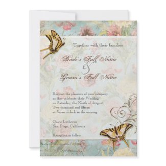 Les Fleur Pavoine - Rose n Peony Wedding invitation