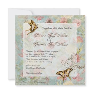 Les Fleur Pavoine - Rose n Peony Wedding invitation