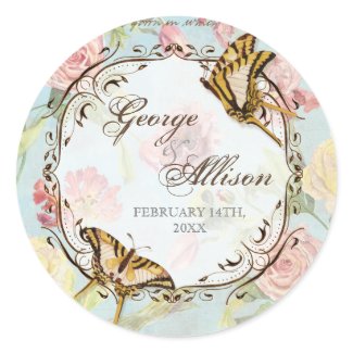 Les Fleur Pavoine - Wedding Sticker Seal sticker
