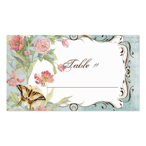 Les Fleurs Peony Rose Tulip Floral Flowers Wedding Business Card (front side)