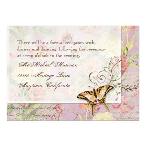 Les Fleurs Peony Rose Tulip Floral Flowers Wedding Invitation