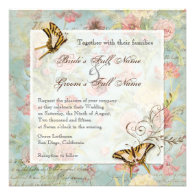 Les Fleurs Peony Rose Tulip Floral Flowers Wedding Custom Invitation