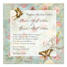 Les Fleurs Peony Rose Tulip Floral Flowers Wedding Custom Invitation