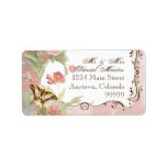 Les Fleurs Peony Rose Tulip Floral Flowers Wedding Personalized Address Label