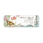 Les Fleurs Peony Rose Tulip Floral Flowers Wedding Return Address Label