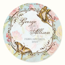 Les Fleurs Peony Rose Tulip Floral Flowers Wedding stickers