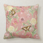 Les Fleurs Peony Rose Tulip Iris Floral Flowers Pillow