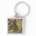 Les Isles Britanniques, 1700's Map Key Chains