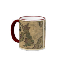 Les Isles Britanniques, 1700's Map mugs