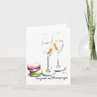 Les Jours du Champagne Greeting Cards