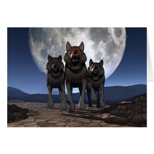 Les Loups Greeting Cards