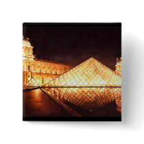 "Les Lumieres du Louvre" Watercolor Art buttons by PaulJacksonart "Les Lumieres du Louvre" Watercolor Art buttons