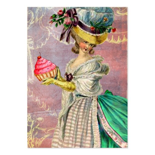 Les Petits Gateaux Marie Antoinette Cupcake & Bird Business Card Templates (front side)