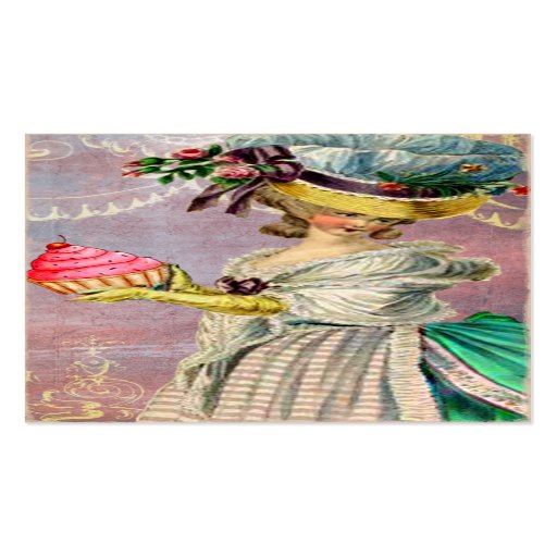 Les Petits Gateaux Marie Antoinette Cupcake & Bird Business Card