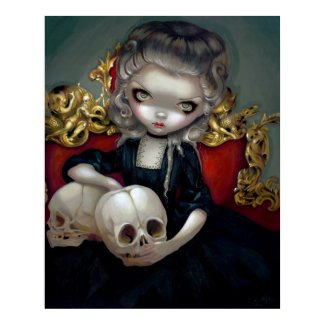 Les Vampires: Les Cr%uFFFDnes ART PRINT rococo vampire print
