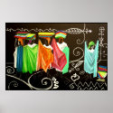 Les Vendeuses de Tissus Haitienne posters