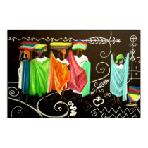 Les Vendeuses de Tissus Haitienne posters