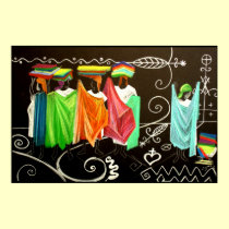 Les Vendeuses de Tissus Haitienne posters