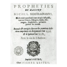 'Les Vrayes Centuries et Propheties Post Cards