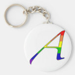 Lesbian and Gay Pride "Scarlet" Letter A Keychain