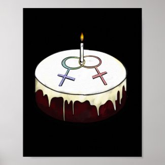 Lesbian Birthday Cake print