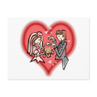postcard - These two great women are exchanging their vows, whether dressed as 2 brides or as a bride and groom it does not change how much they love each other.  This great gift is perfect for anyone who is marrying their same sex partner, show everyone that you are in love and nothing will stop you from declaring your love.  Great to show everyone you were just married, or for use as wedding favors or invitations.