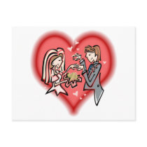 Lesbian Bride & Groom postcards