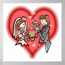 Lesbian Bride & Groom Posters