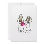 Lesbian Brides In Love Personalized Announcement