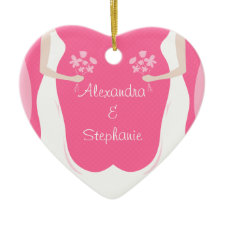 Lesbian Brides Personalized Ornament